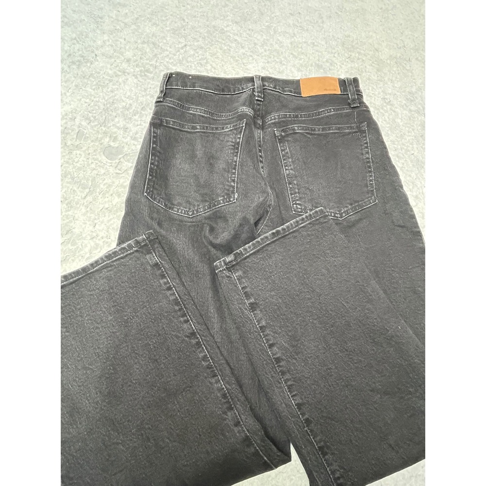 Madewell The Perfect Vintage Wide-Leg Jeanβ Faded Black Denim Womens Size 26P